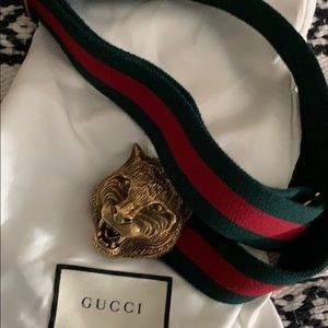 Gucci feline adjustable belt